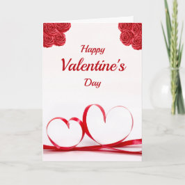 Día de San Valentín Deseos Cordiales Tarjeta Plega