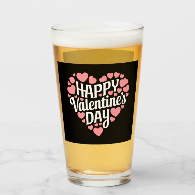 Día de San Valentín divertido y feliz corazón amor (Anverso (lleno))