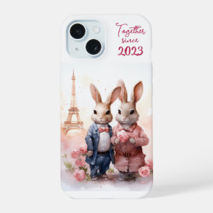 Día de San Valentín en París - Pareja de conejos -