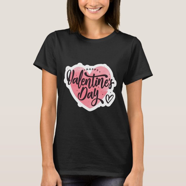 día de San Valentín feliz con camisetas (Anverso)