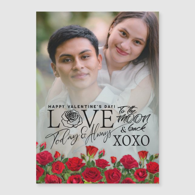 Día de San Valentín Foto Romántica Adorable (Anverso)