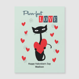 Día de San Valentín Gato Retro Mediados de Siglo