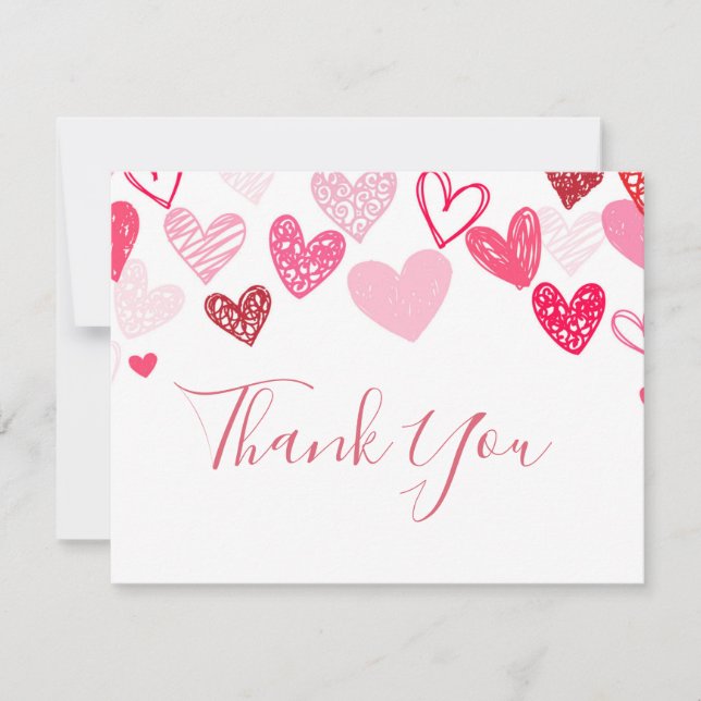 Día de San Valentín Gracias tarjeta (Anverso)