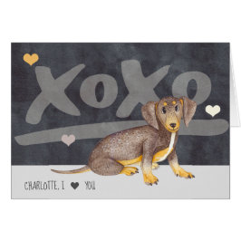 Día de San Valentín personalizado de Dachshund Wie