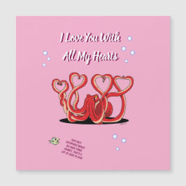 Día de San Valentín Tarjeta Magnética Corazones de