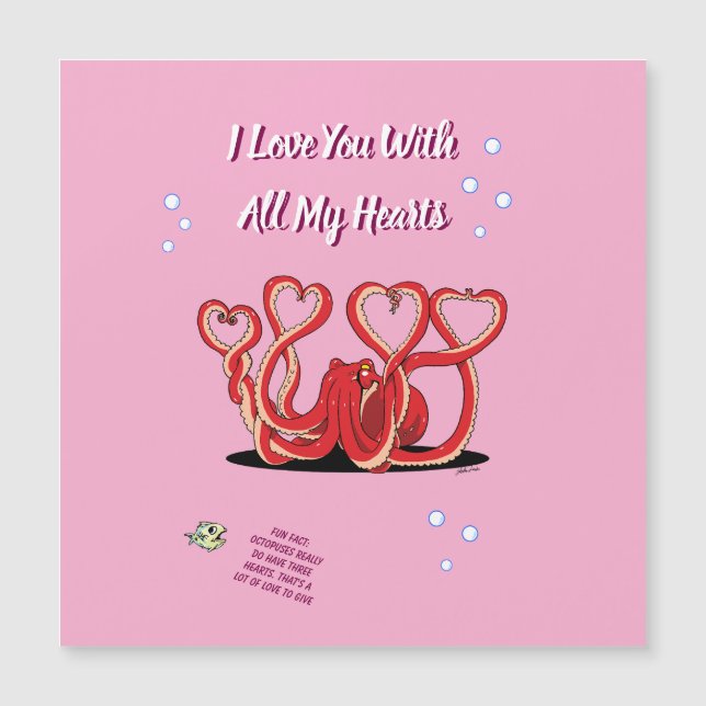 Día de San Valentín Tarjeta Magnética Corazones de (Anverso)