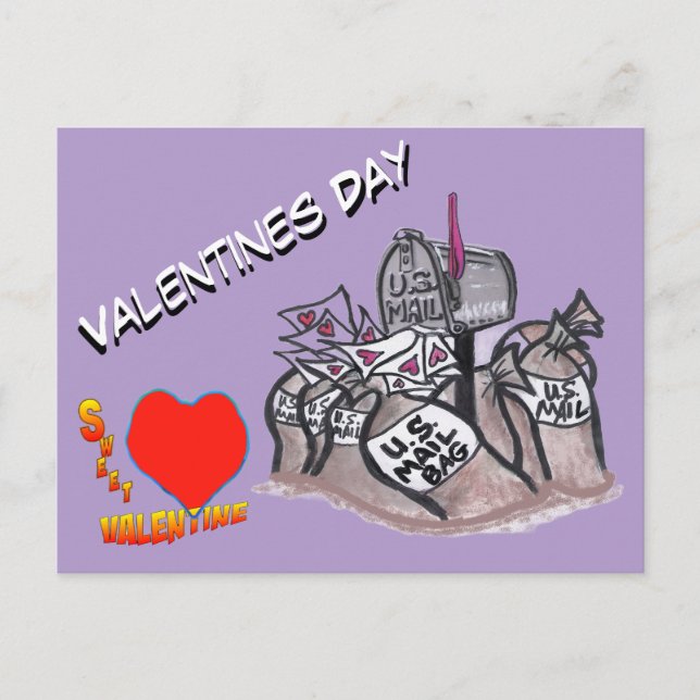 Día de San Valentín, Tarjeta Postal Personalizada  (Anverso)