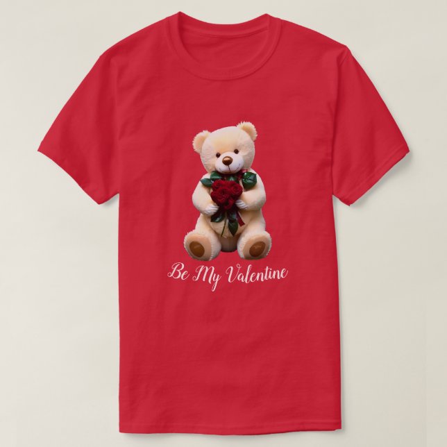 Día de San Valentín Teddy Bear Holiday Camiseta (Diseño del anverso)