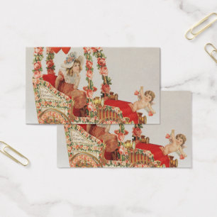 Día de San Valentín victoriano vintage, auto con f