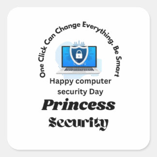 DÍA DE SEGURIDAD DE LA COMPUTADORA DE Pegatinas re