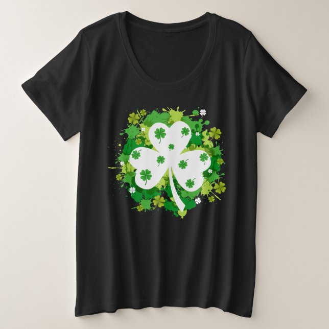 Día De Shamrock Y Swirls St Patricks (Anverso del diseño)