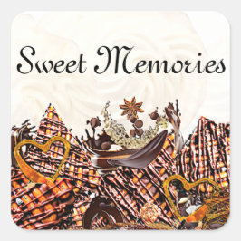 ¡DÍA DE SOL DULCE! :) PEGATINA CUADRADA