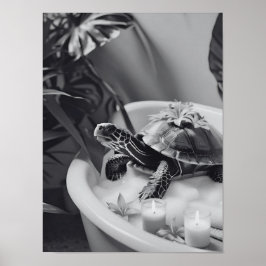 Día de Spa de Tortuga Cute, arte de baño divertido