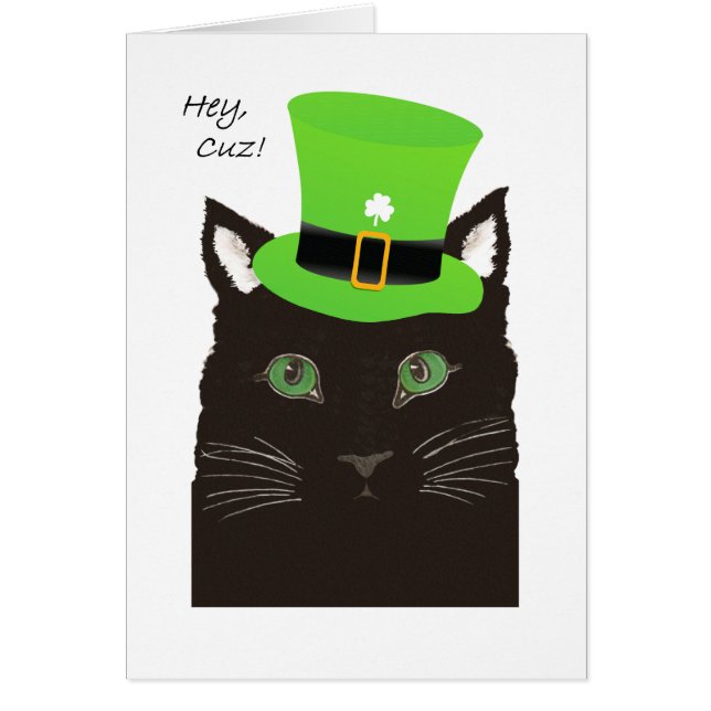 Día de St Paddy, para Primo, Cuz, gato lleva Gorra (Frente)