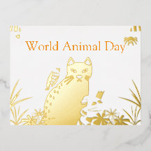 "Día del Animal del Mundo Tarjeta Postal