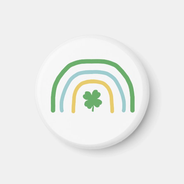 Día del Arcoiris: imán de shamrock irlandés (Frente)