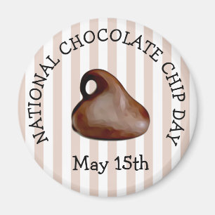 Día del Chip de Chocolate 15 de mayo imán de comid