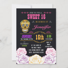 Día del dulce 16 de la invitación muerta del