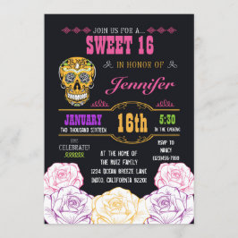 Día del dulce 16 de la invitación muerta del