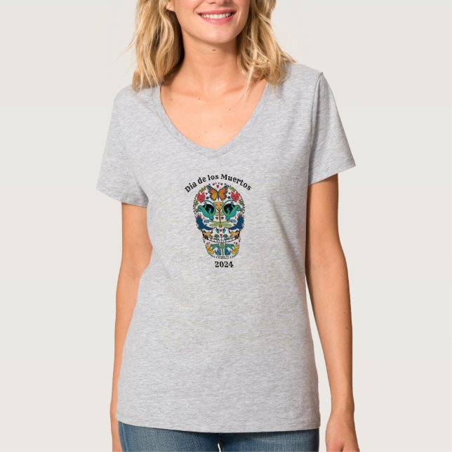 Día del Espíritu Muerto Animal Calavera camiseta c (Anverso)