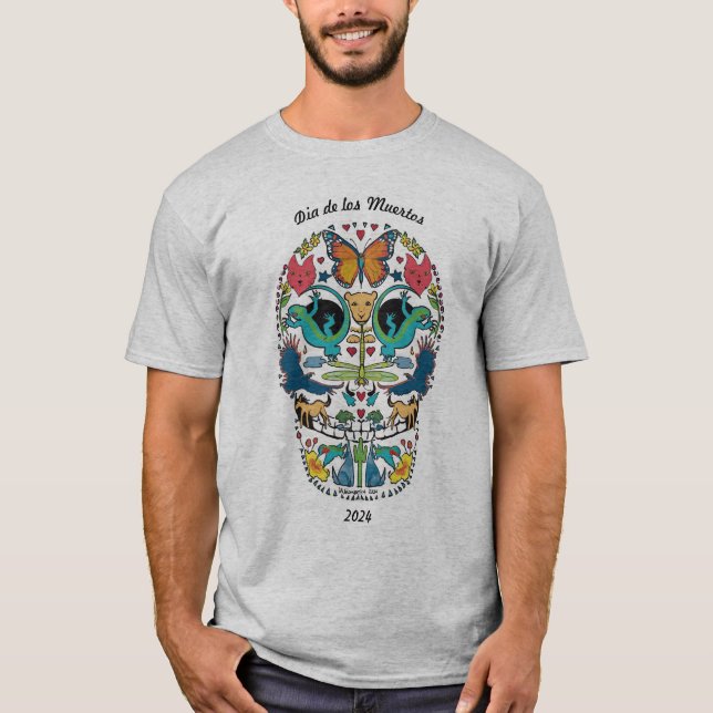 Día del Espíritu Muerto Animal Calavera camiseta c (Anverso)