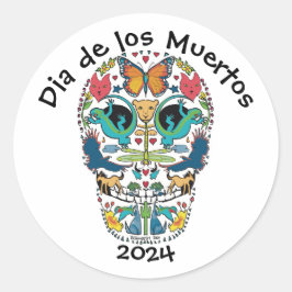 Día del Espíritu Muerto Animal Pegatina del Cráneo