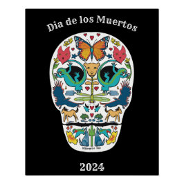 Día del Espíritu Muerto Animal Poster del Cráneo d