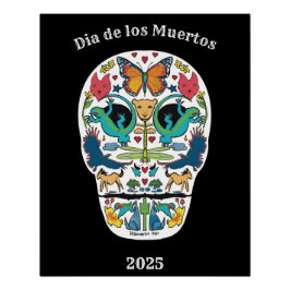 Día del Espíritu Muerto Animal Poster del Cráneo d