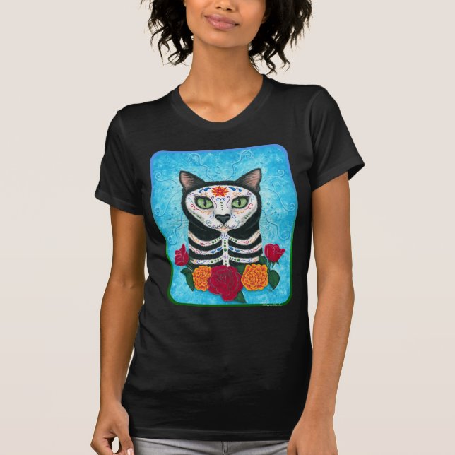 Día del gato muerto, camisa del arte del gato del (Anverso)