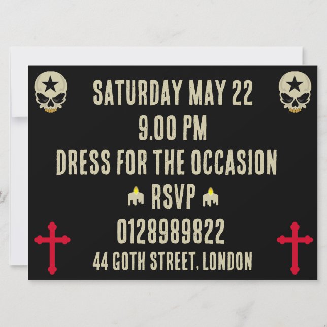 Día del gótico 22 may Napkin (Reverso)