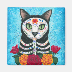 Día del imán muerto del arte del cráneo del az