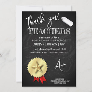Día del Maestro Invitaciones de Agradecimiento a