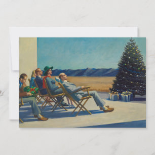 Día del navidad, la gente en la invitación al sol