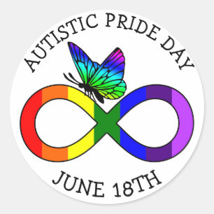Día del Orgullo del Autismo Pegatinas 18 de junio