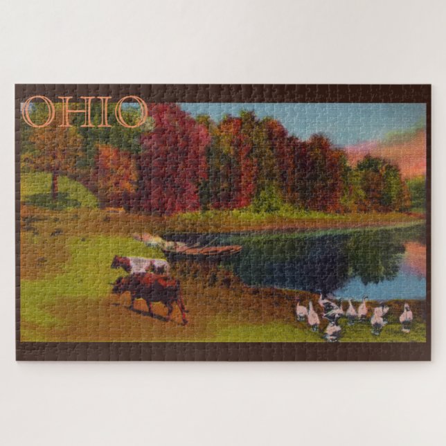 Día del Otoño en el gran rompecabezas de Ohio (Horizontal)
