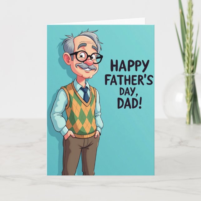 Día del Padre Amable Tarjeta de Abuelo (Anverso)