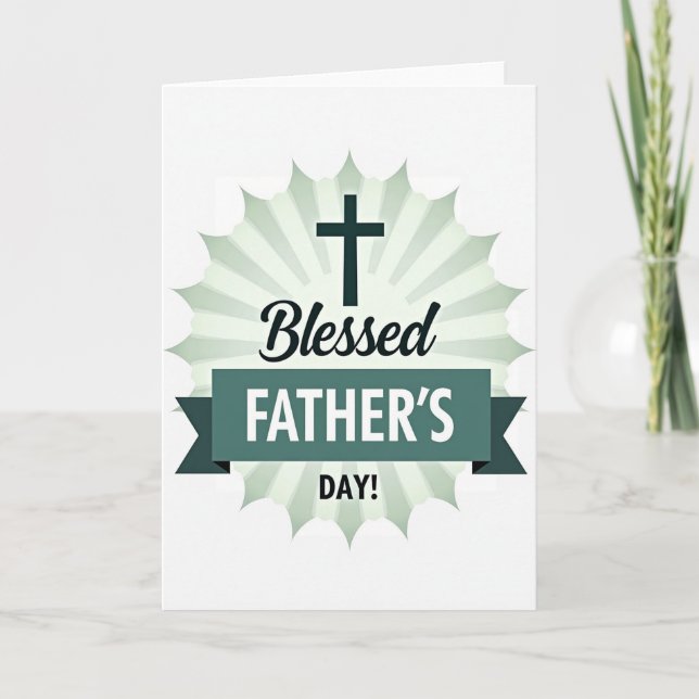 Día del Padre Bendito Tarjeta Estelar (Anverso)