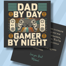 Día del padre de día Jugador por tarjeta de noche