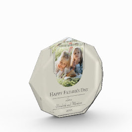 Día del padre de la foto moderna en arco | Beige