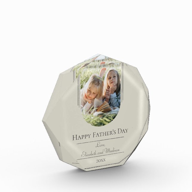 Día del padre de la foto moderna en arco | Beige (Izquierda)