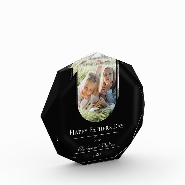 Día del padre de la foto moderna en arco | Negro (Izquierda)