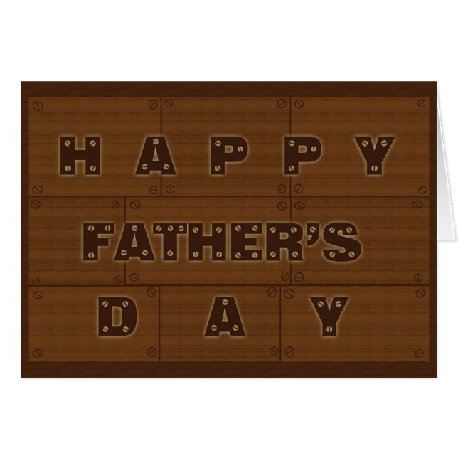 Día del Padre de Madera (Anverso (Horizontal))