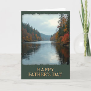 Día del Padre de Otoño Tarjeta del Río