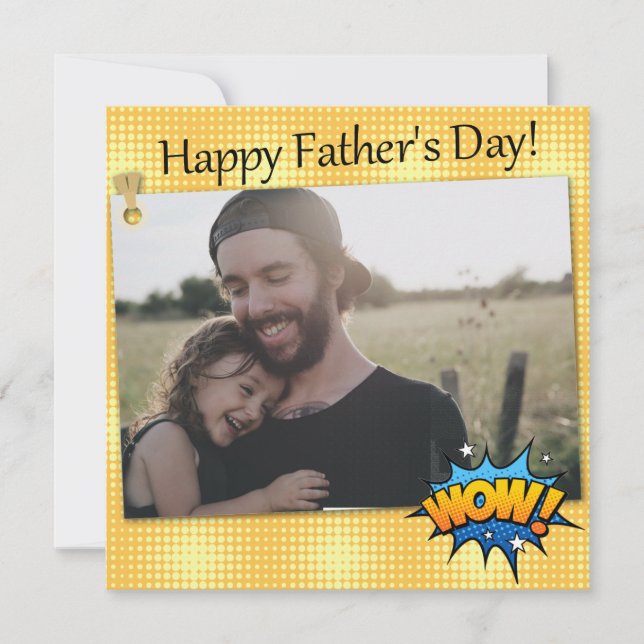 Día del Padre de super héroe agrega tu propia foto (Anverso)