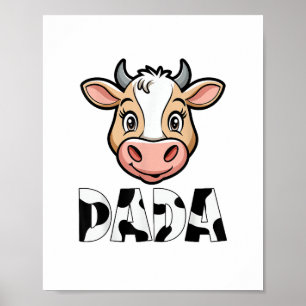 Día del padre del patrón de vaca de impresión de v