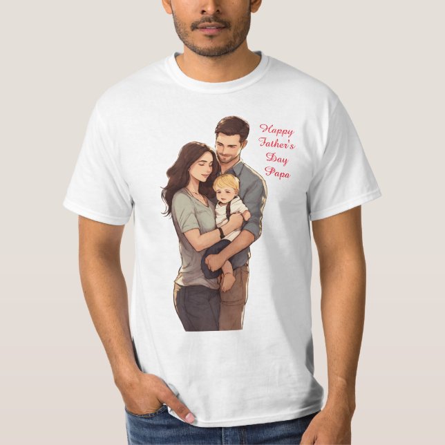 DÍA DEL PADRE/FAMILIA AMO A LA Camiseta (Anverso)