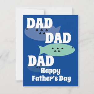 Día del Padre Feliz Moderno Pesca Azul