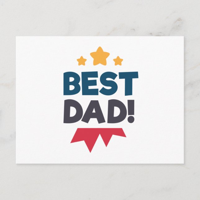 Día del Padre Feliz | Tarjeta postal (Anverso)