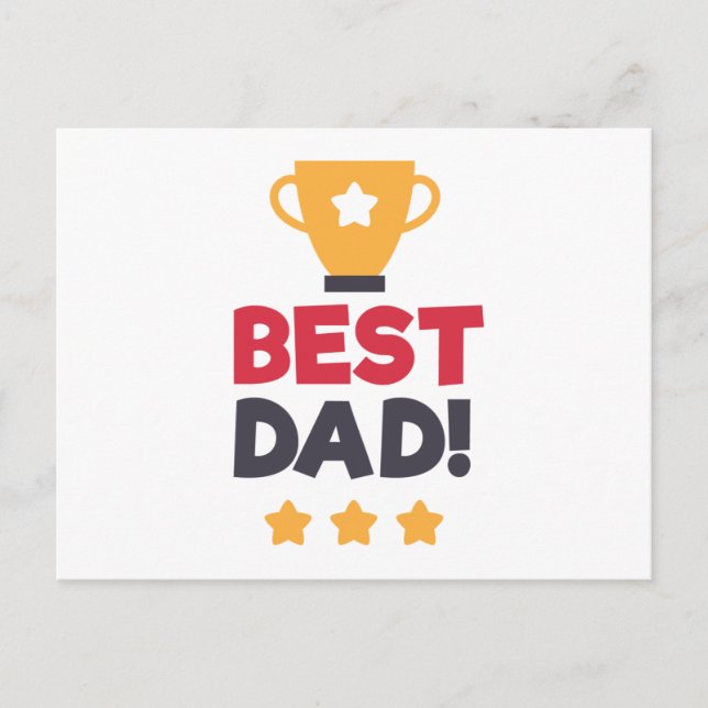 Día del Padre Feliz | Tarjeta postal (Anverso)