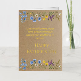 Día del Padre Flor Silvestre de Papel Kraft Rústic